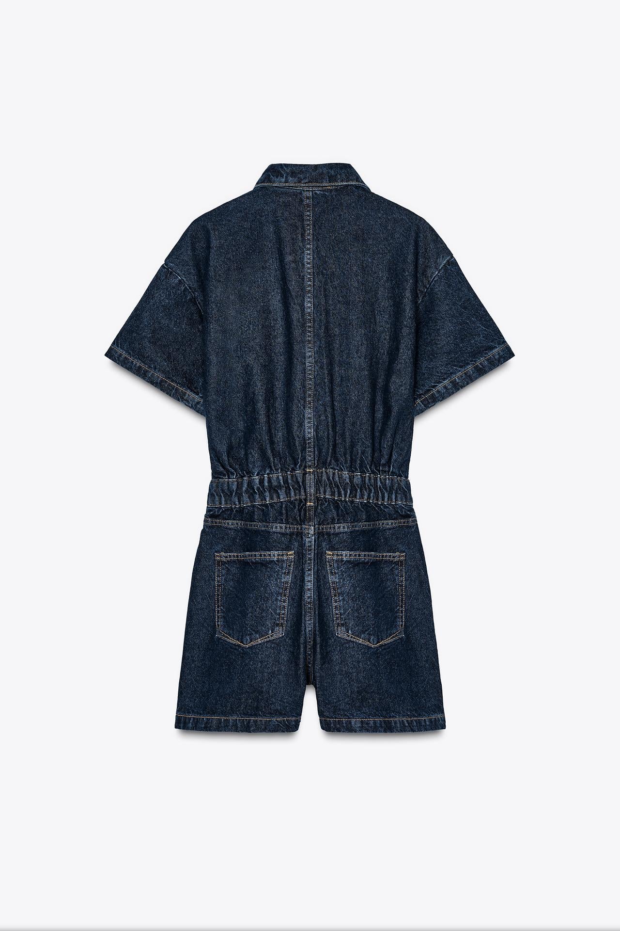 Reyla Playsuit von Talaine in Dunkelblau mit Brusttaschen