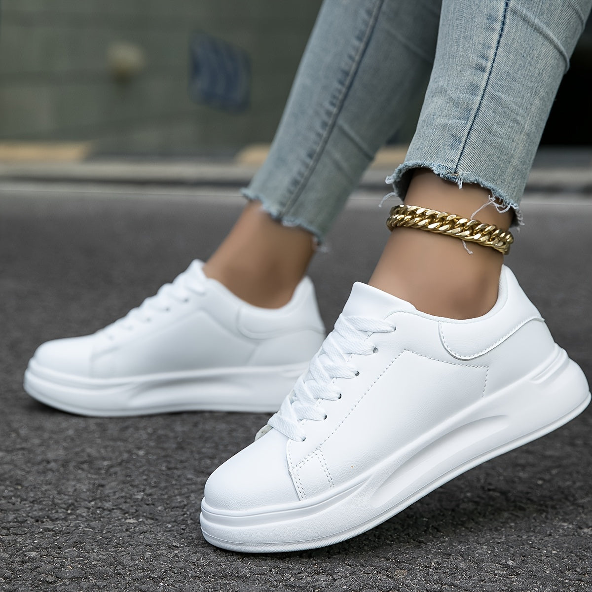 Lunaira Sneaker Damen – Clean White, bequem & vielseitig