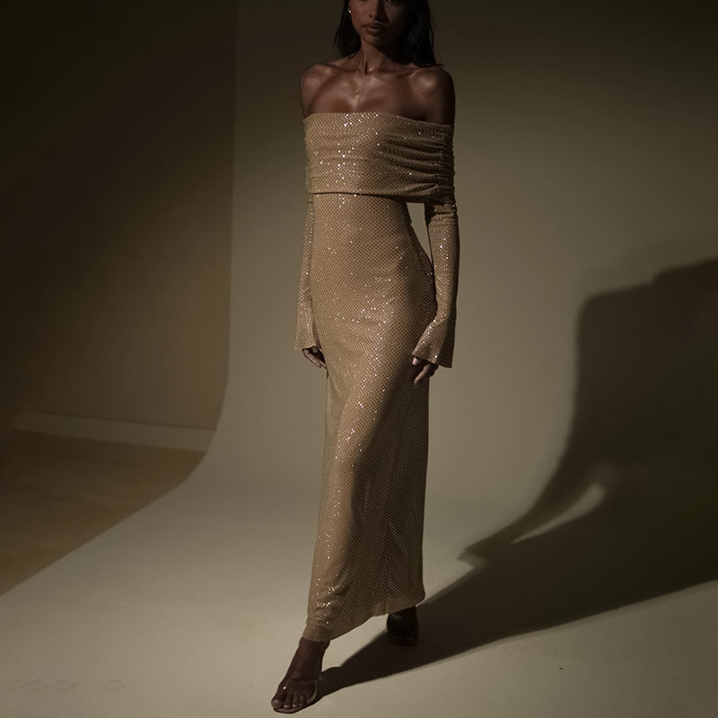 Celestia Glow | Off Shoulder Maxi Dress