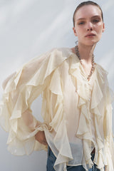 blouse met volants dames
