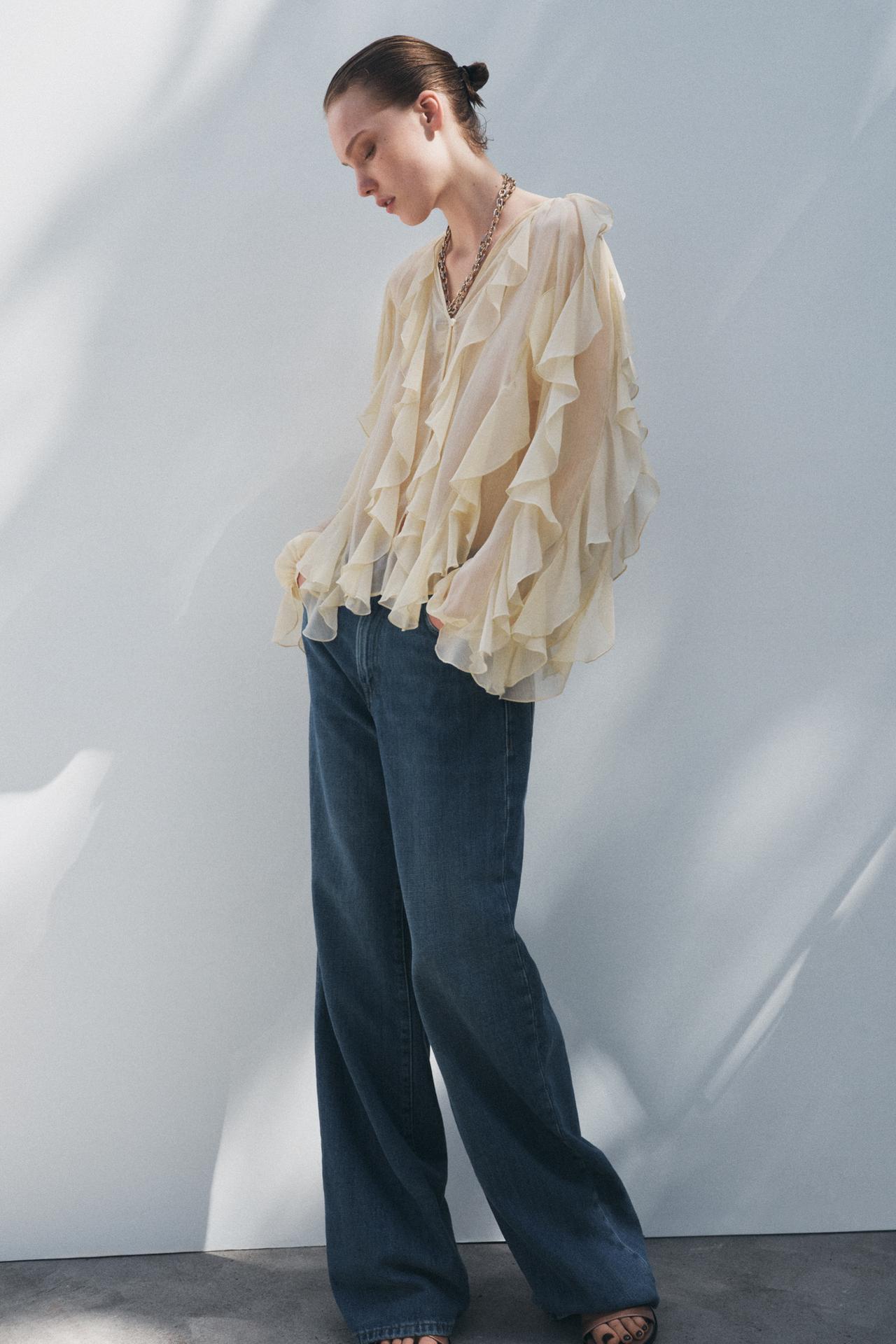 elegante v-hals blouse
