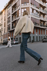 Marvella | Wendejacke aus Shearling mit Knöpfen & Luxus-Look