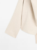 Aveline Asymmetrischer Mantel | Damen Kurzmantel aus Wollmischung mit Schal-Detail