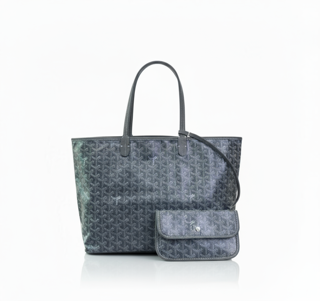 Graue tote bag mit geometrischem muster