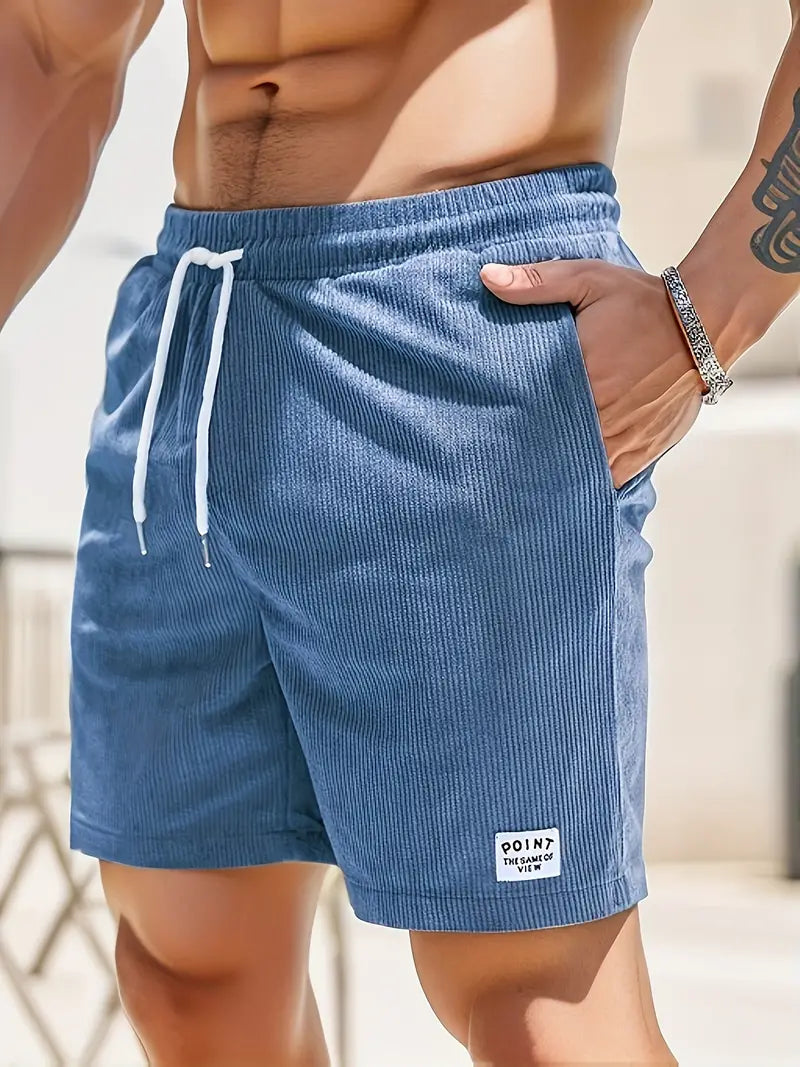 blauwe zwemshort voor mannen met comfortabele pasvorm
