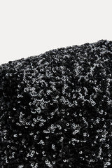 Detailaufnahme Pailletten Starry Sequin Maxi Kleid
