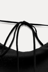 Starry Sequin | Schwarzes Maxi Kleid mit Pailletten & Offenem Rücken