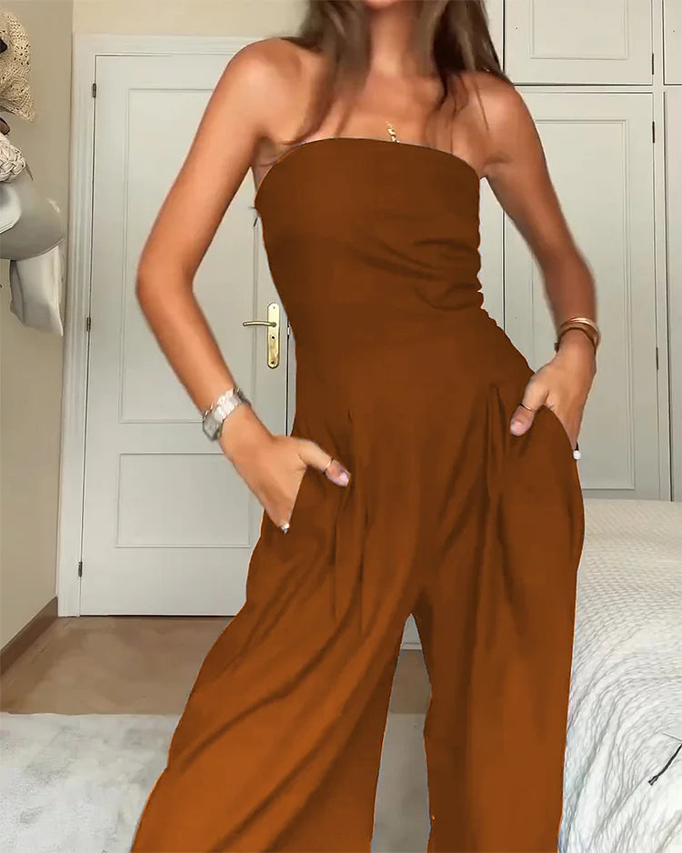 René | Elegant Strapless Jumpsuit