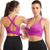 Paarse sportbeha dames - FlexiPro sportkleding voor yoga en fitness.
