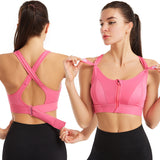 Roze sportbeha dames - FlexiPro workout beha met ondersteuning.
