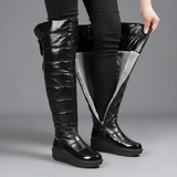 Narella Snowline Overknee Boots | Warme Gefütterte Damen Winterstiefel mit Schleife