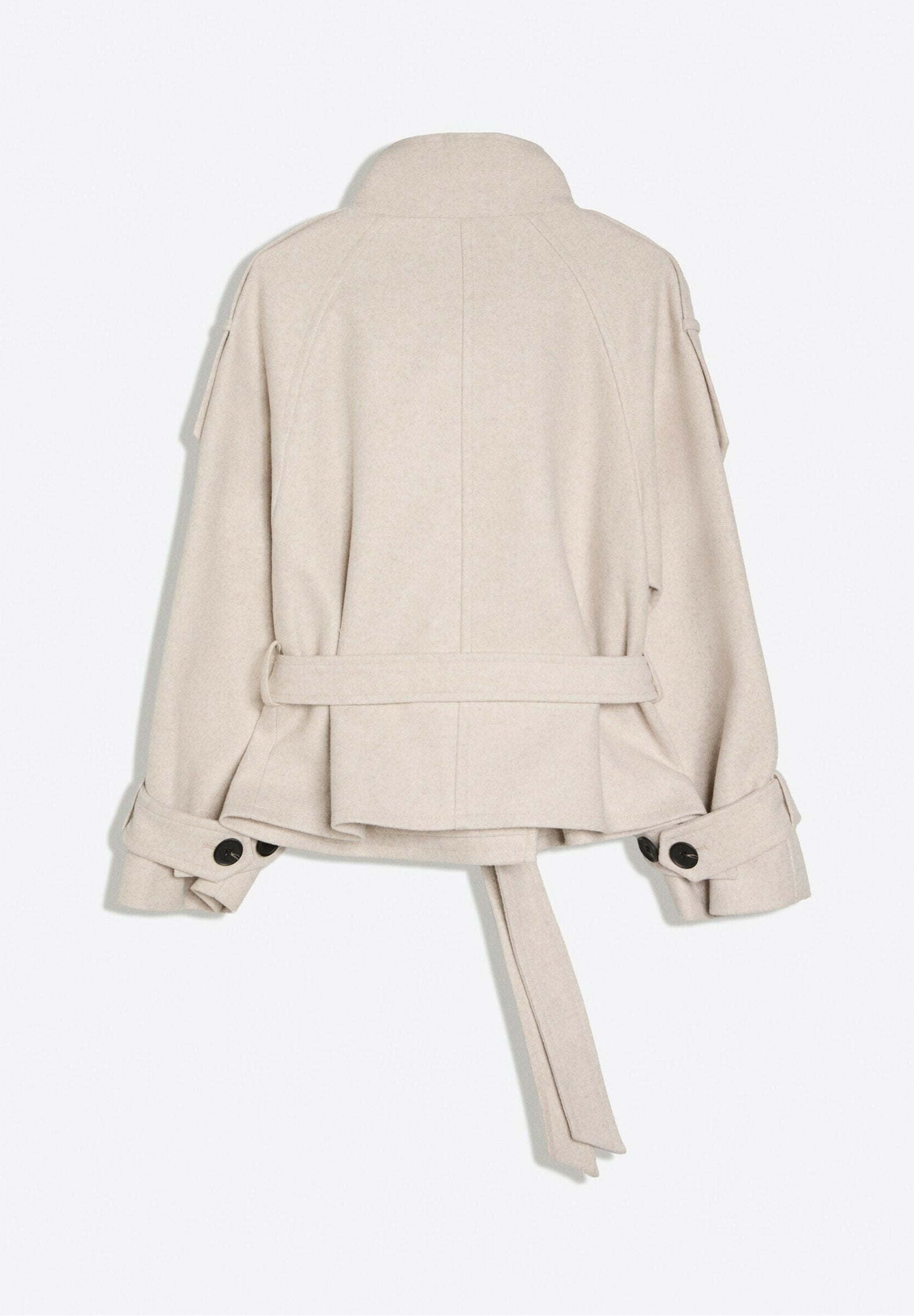 Damen Trenchcoat mit Stehkragen – Detailansicht