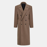 Productafbeelding van Vesper Luxe Coat bruin met knoopsluiting en reverskraag
