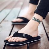 comfortabele flip flops heren zwart
