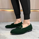 Francis lichte loafers van premium wildleder voor heren

