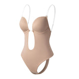 Lina Body Shaper beige mit offenen Rücken Trägern
