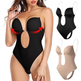 Lina Body Shaper schwarz mit tiefem V-Ausschnitt
