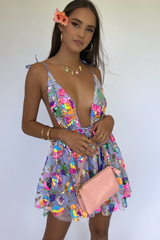 Isladora Glitzer-Sommerkleid in Lila