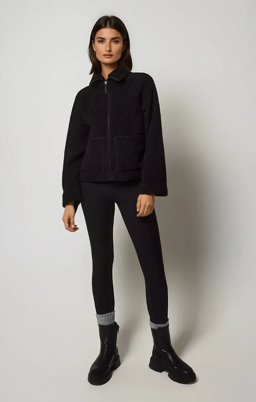 Schwarze Winterleggings Damen – Elegant, hoch tailliert & gefüttert