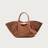 firenze suede tote large in brown als handcarry mit stabilen henkeln