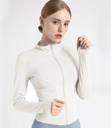 Weißes Damen Sportjacke, leicht & atmungsaktiv
