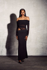 Divine Dream Maxi-Kleid – Frontansicht im Studio, eleganter Maxirock