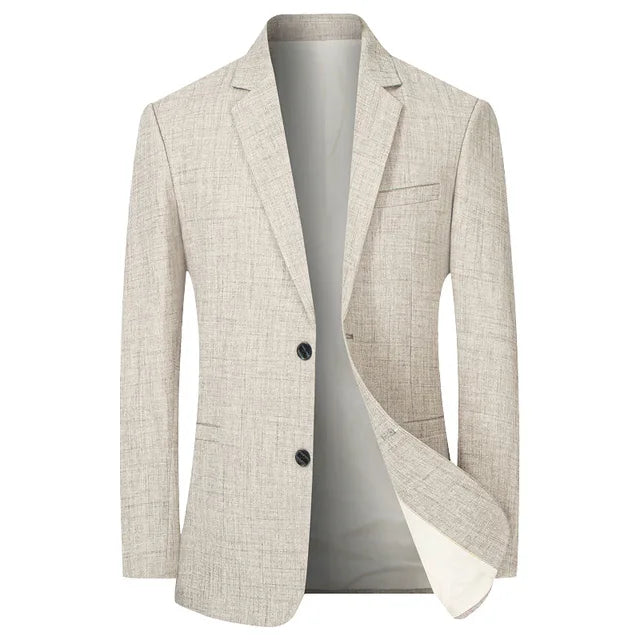 Beige blazer voor heren geschikt voor lente en zomer
