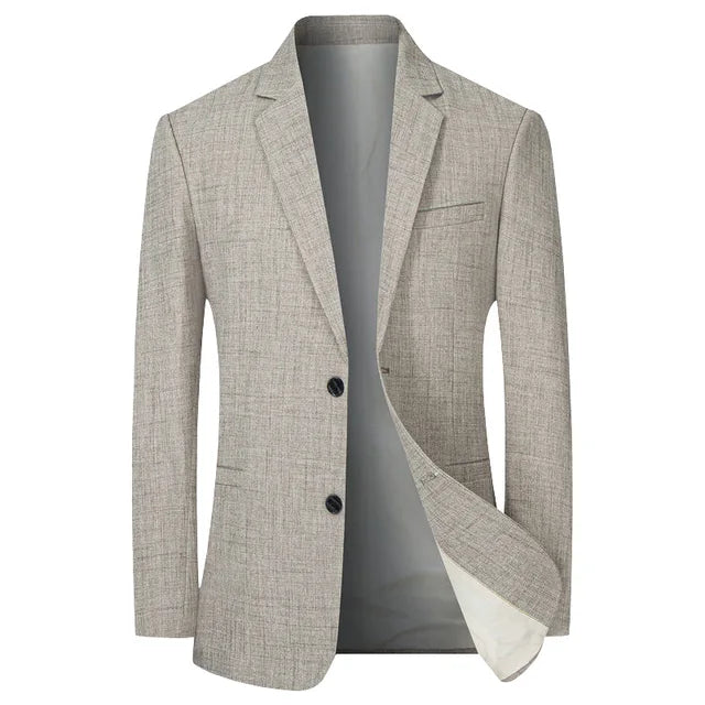 Smart casual linnen blazer heren voor zakelijke gelegenheden
