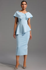 one-shoulder midi jurk dames
