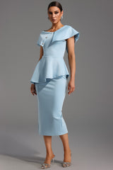 stijlvolle midi jurk avondkleding
