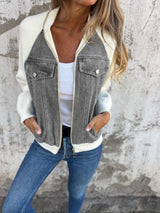 UrbanEase Denim Jacket in Grau – lässiger Look für Damen

