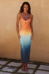 Solara Glow | Ombre Midi Dress