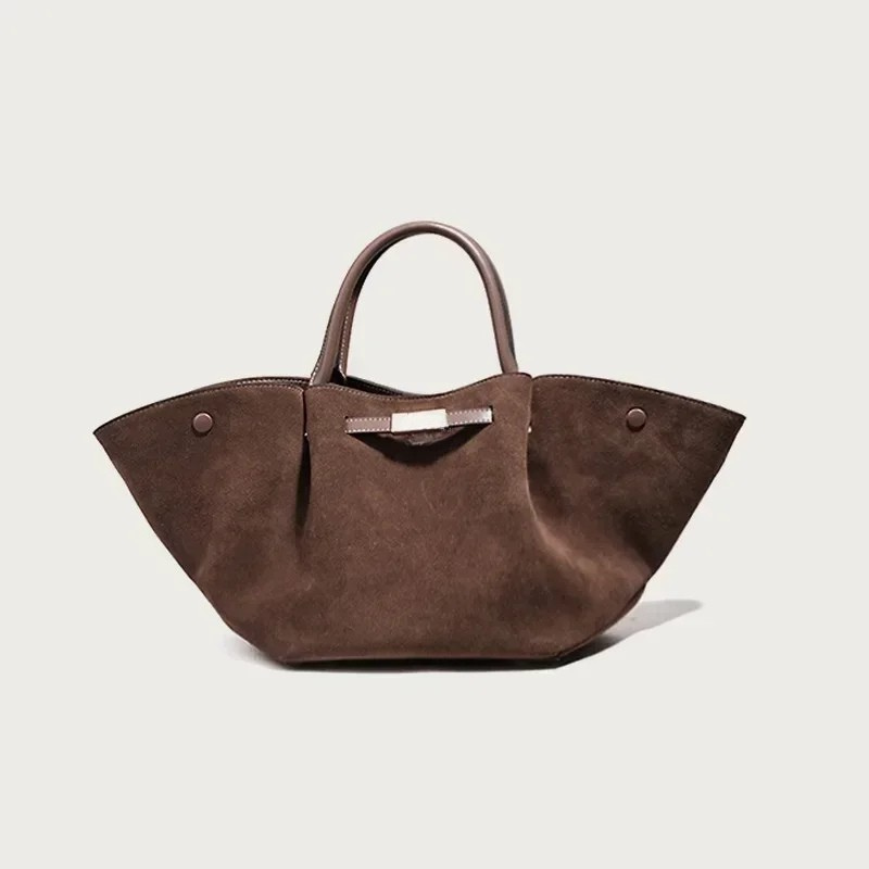 firenze suede tote small in coffee mit abnehmbarem schulterriemenfirenze 