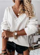 Velanya Damenpullover Weiß
