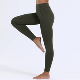Armeegrüne Winterleggings Damen – Bequeme Thermo-Leggings für kalte Tage