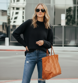 Averie | Luxuriöse Tote Bag mit Muster & passender Clutch