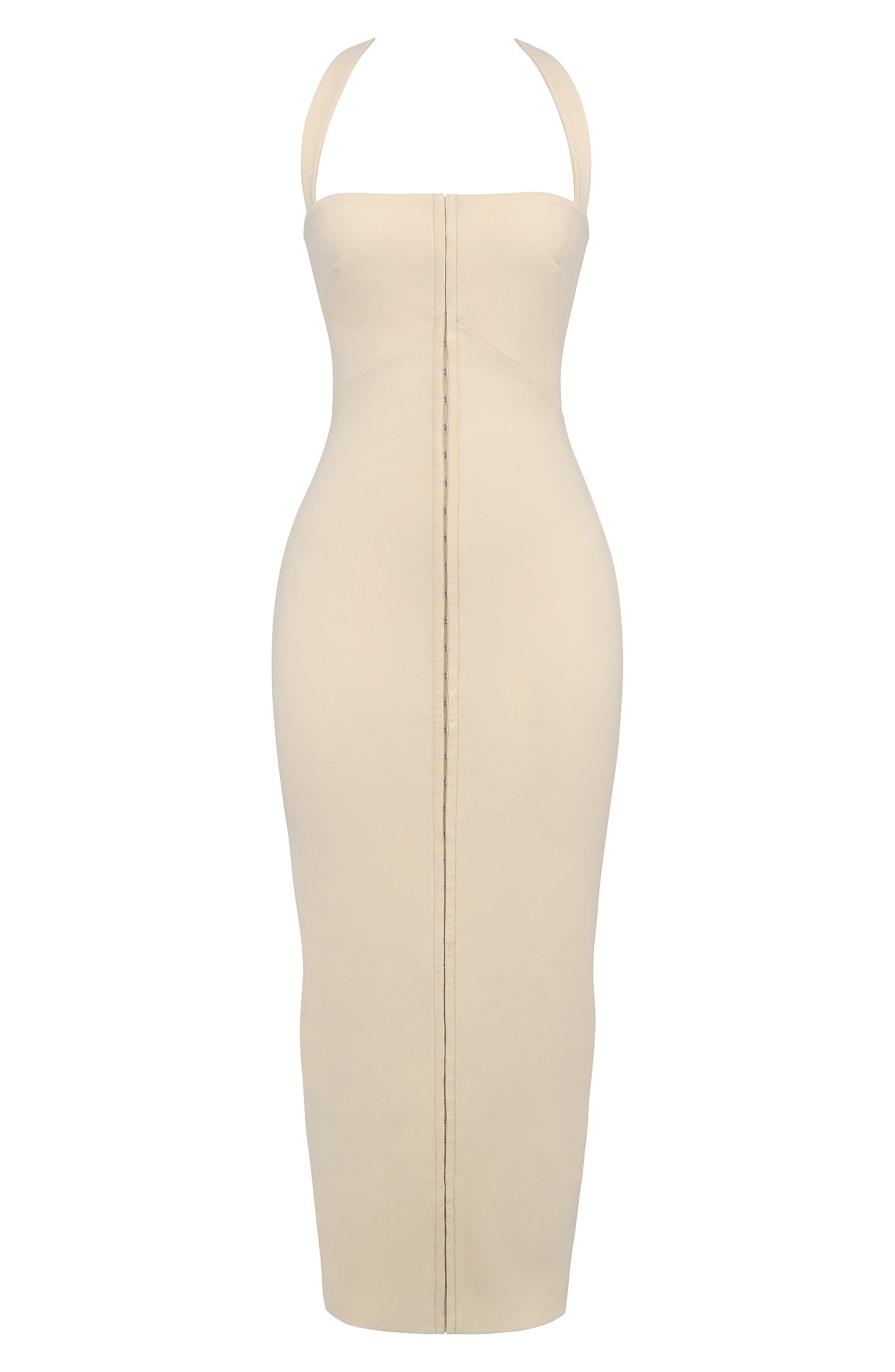 Aurora Maxi Kleid Rückansicht in Ecru
