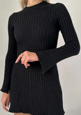 Elodie | Ribbed Knit Mini Dress 