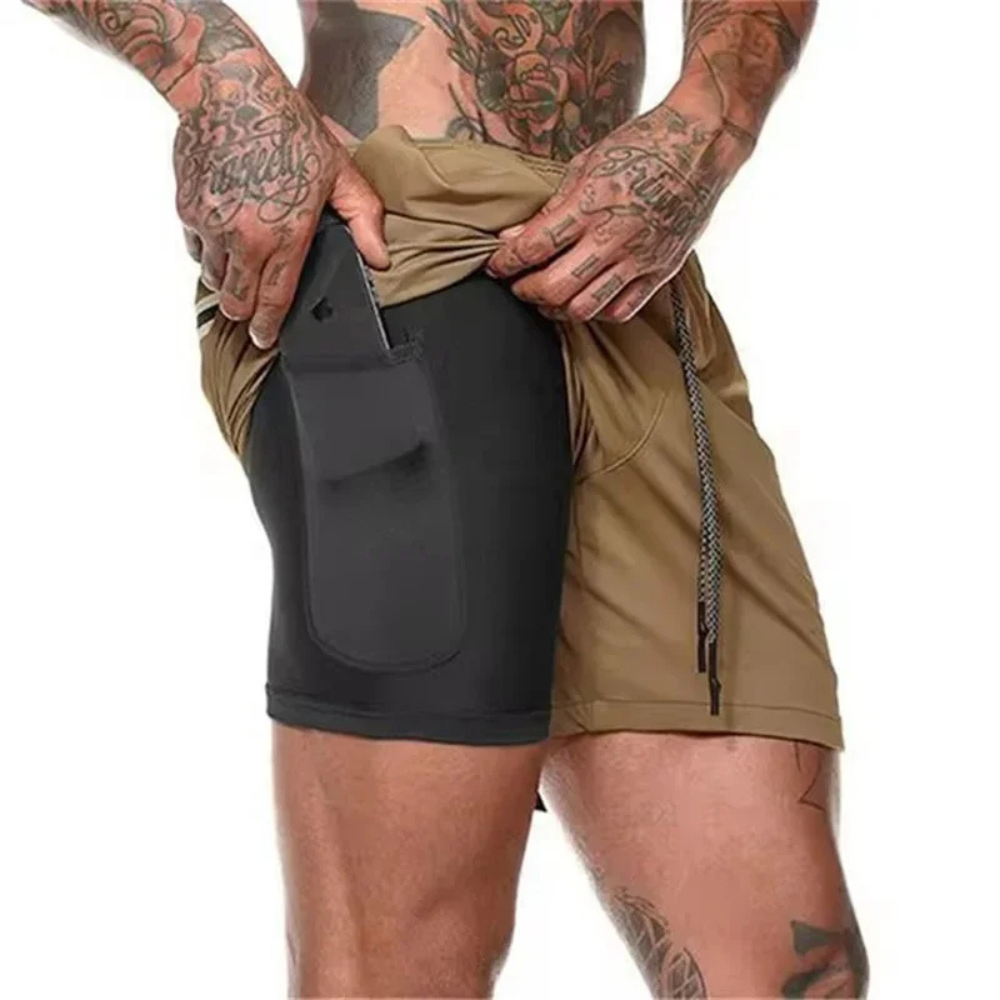 ActiveFlex sportshort met compressielaag voor training

