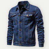 blauw spijkerjack regular fit katoen
