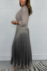 Isabelle | Stylish Midi Dress with Unique Skirt Detail 