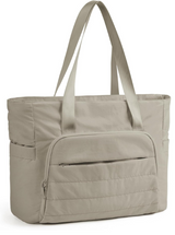 FlexaCarry tas in beige met verstelbare hengsels en minimalistisch design