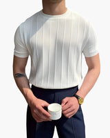 casual zomer t-shirt rib structuur
