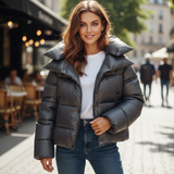 Karevia | Gepolsterte Damenjacke mit Kapuze & Oversized Fit