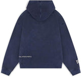 blauer hoodie mit strasssteinen for the culture streetwear