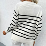 Witte gestreepte trui voor dames
