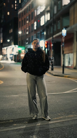 Solayne Sparkle Hoodie | Oversized Unisex Hoodie mit Strasssteinen