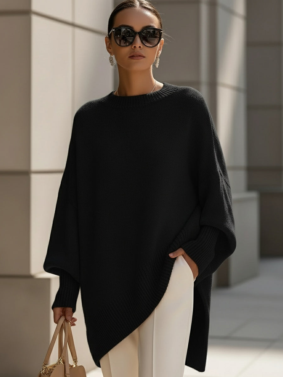 Longpullover Damen oversized aus weichem Grobstrick