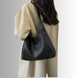 Amira Woven Tote | Shoulder Bag with Pouch 