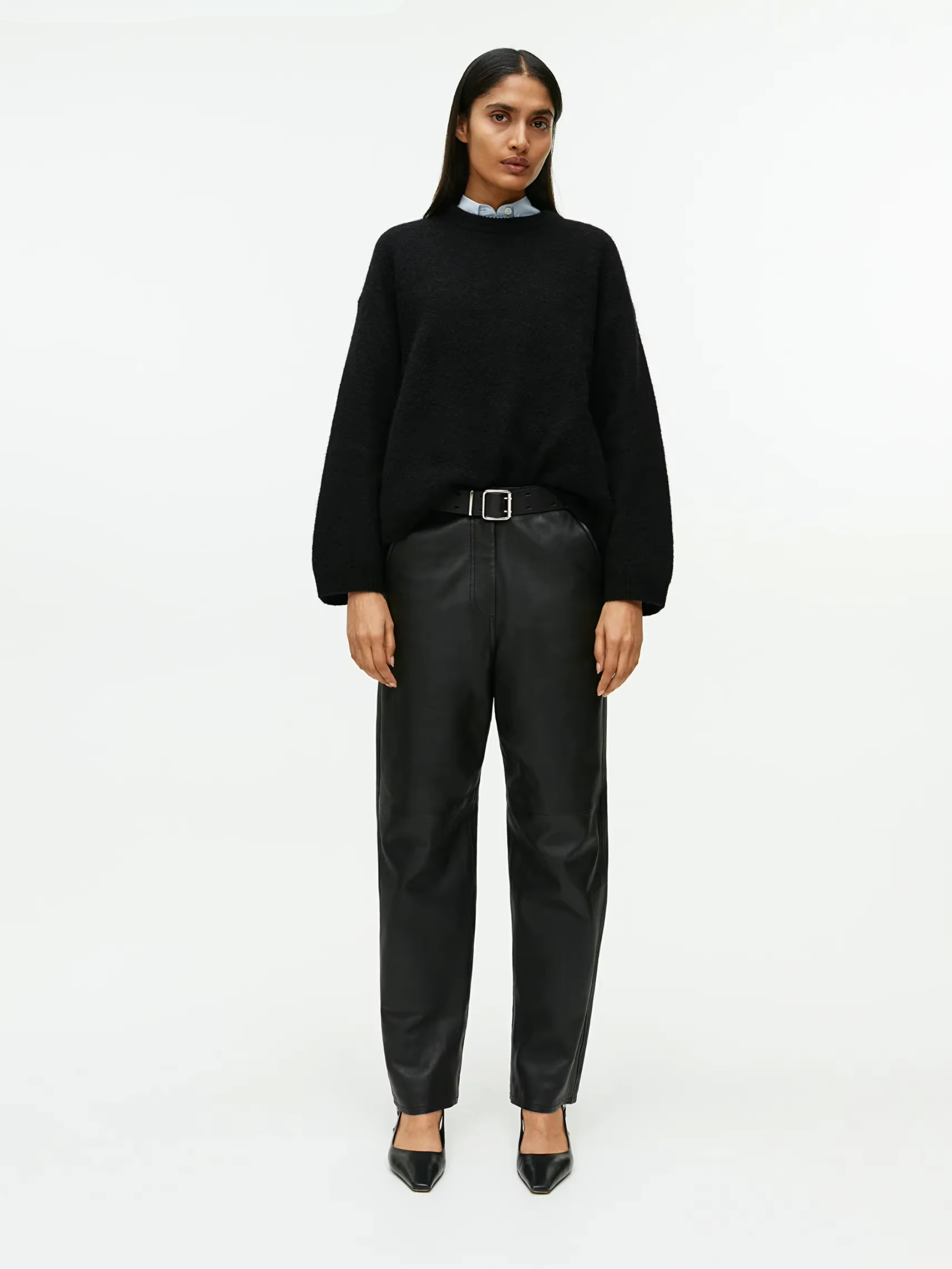 PureEase Sweater Damen schwarz minimal chic
